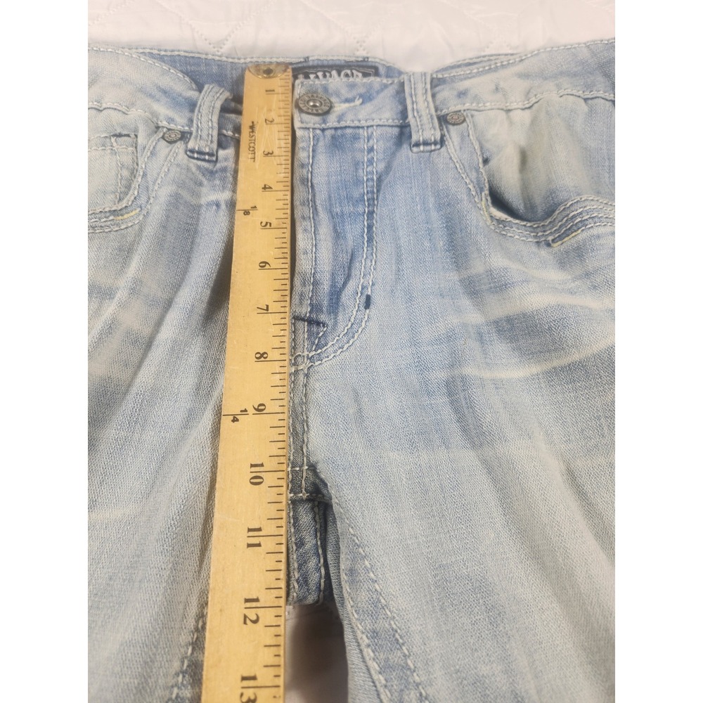 Salvage Jeans Mens 34x28 Mayhem Straight Regular Fit Whiskers Faded Denim 34S - Picture 13 of 15